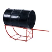 American Forge & Foundry 55 Gal. Drum Cradle with Wheels, Red 8656